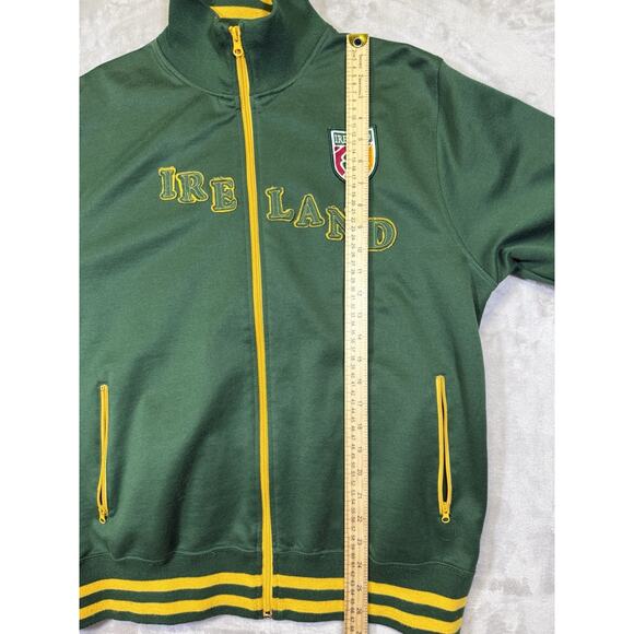 Dublin Ireland Point Zero Souvenir Full Zip Up Track Jacket Green Athleisure Lg - Picture 6 of 7